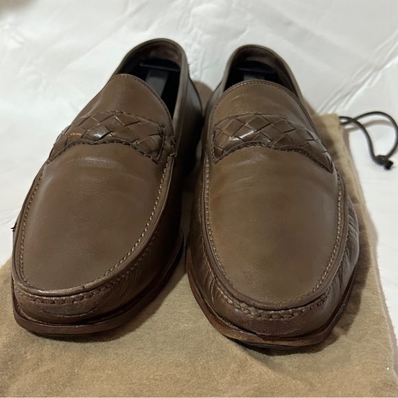 Men’s Bottega Veneta Brown Loafers 41.5 (9 US) - Intrecciato pattern bit - Picture 2 of 13